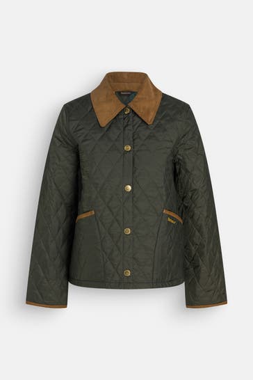 BARBOUR Light-Steppjacke 'Liddesdale' dunkelgrün