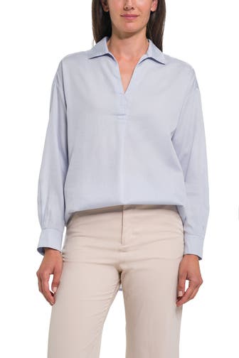 MARC O'POLO Casual-Bluse hellblau