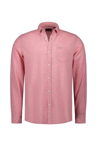 NEW ZEALAND AUCKLAND Leinenmix-Hemd rosa