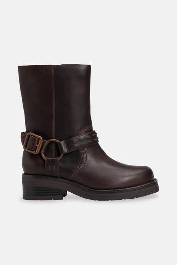 CLARKS Biker-Boots 'Rebelle Up' dunkelbraun