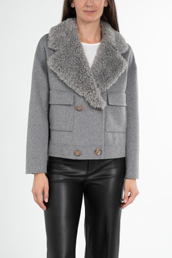 LUISA CERANO Wollmix-Jacke grau
