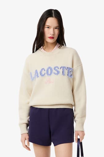 LACOSTE Strickpullover creme