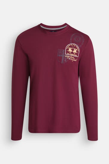 LA MARTINA Longsleeve bordeaux