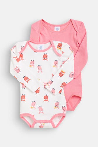 SANETTA 2er Pack Bodies rosa-gemustert