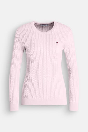 TOMMY HILFIGER Strickpullover rosa