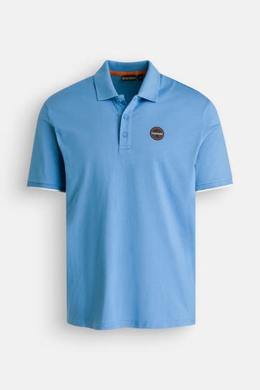 NAPAPIJRI Polo-Shirt 'Badge' blau