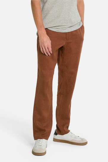 GANT Leinenhose cognac
