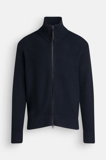 J.LINDEBERG Wollmix-Pullover  nachtblau