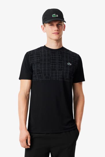 LACOSTE T-Shirt schwarz gemustert