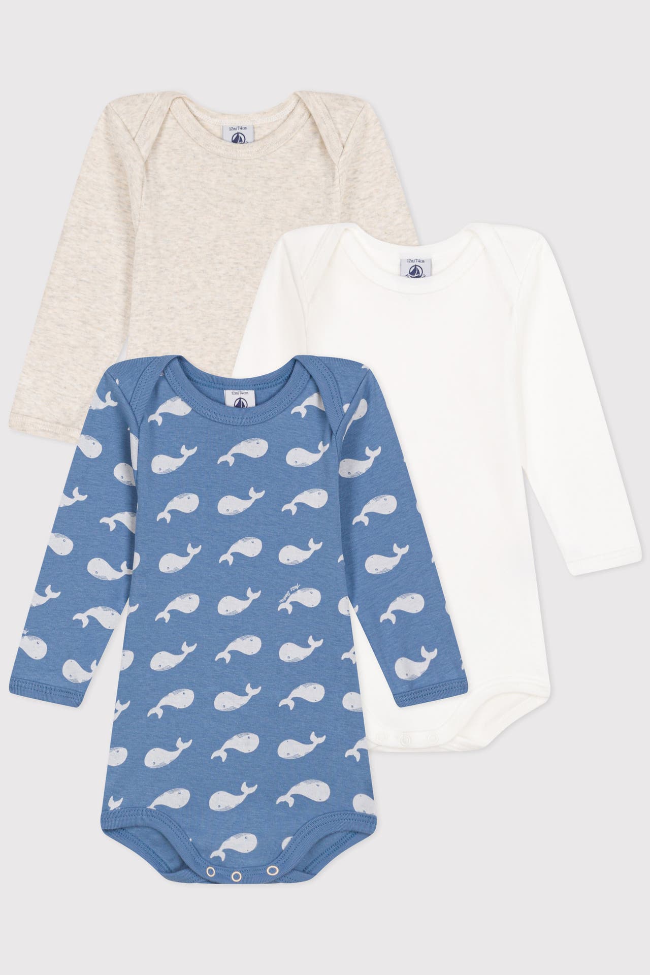 PETIT BATEAU 3er-Pack Bodies mehrfarbig, Bild 1