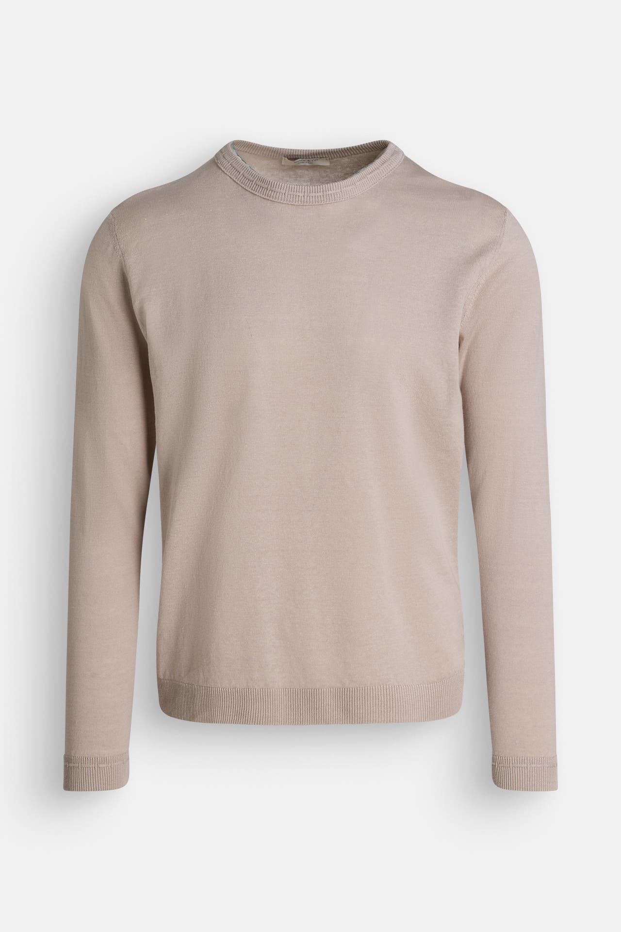 WOOL & CO Leinenmix-Pullover 'Paricollo' beige, Bild 1