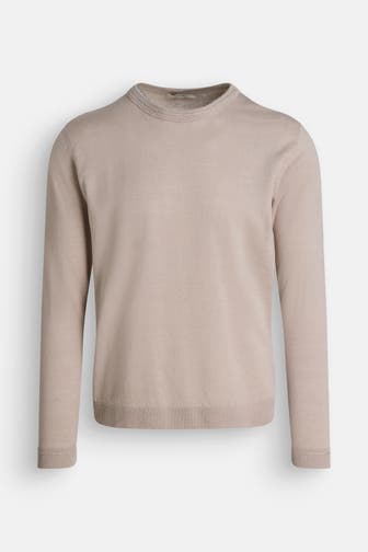 WOOL & CO Leinenmix-Pullover 'Paricollo' beige