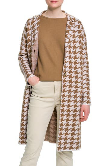 MAERZ MUENCHEN Strickjacke kariert beige