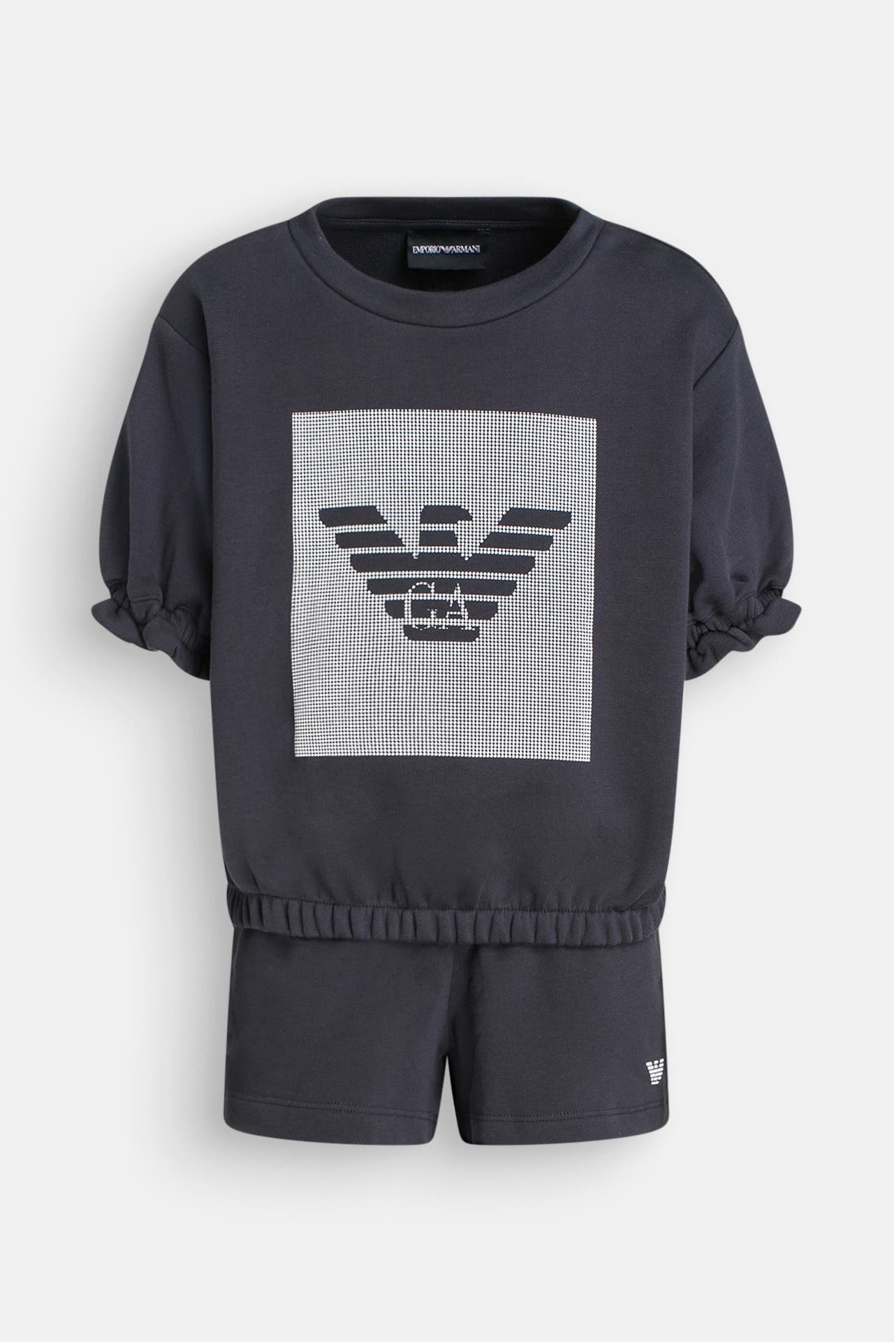 EMPORIO ARMANI Set: Sweatshirt und Sweatshorts schwarzblau, Bild 1