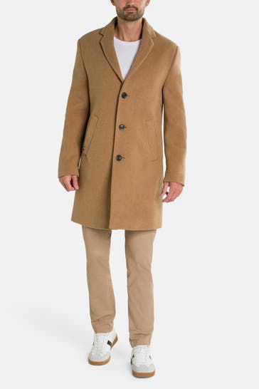 TOMMY HILFIGER Wollmix-Mantel camel