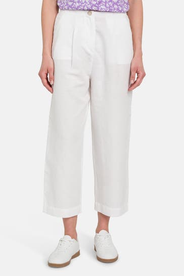 MARC O'POLO DENIM Leinenmix-Hose offwhite