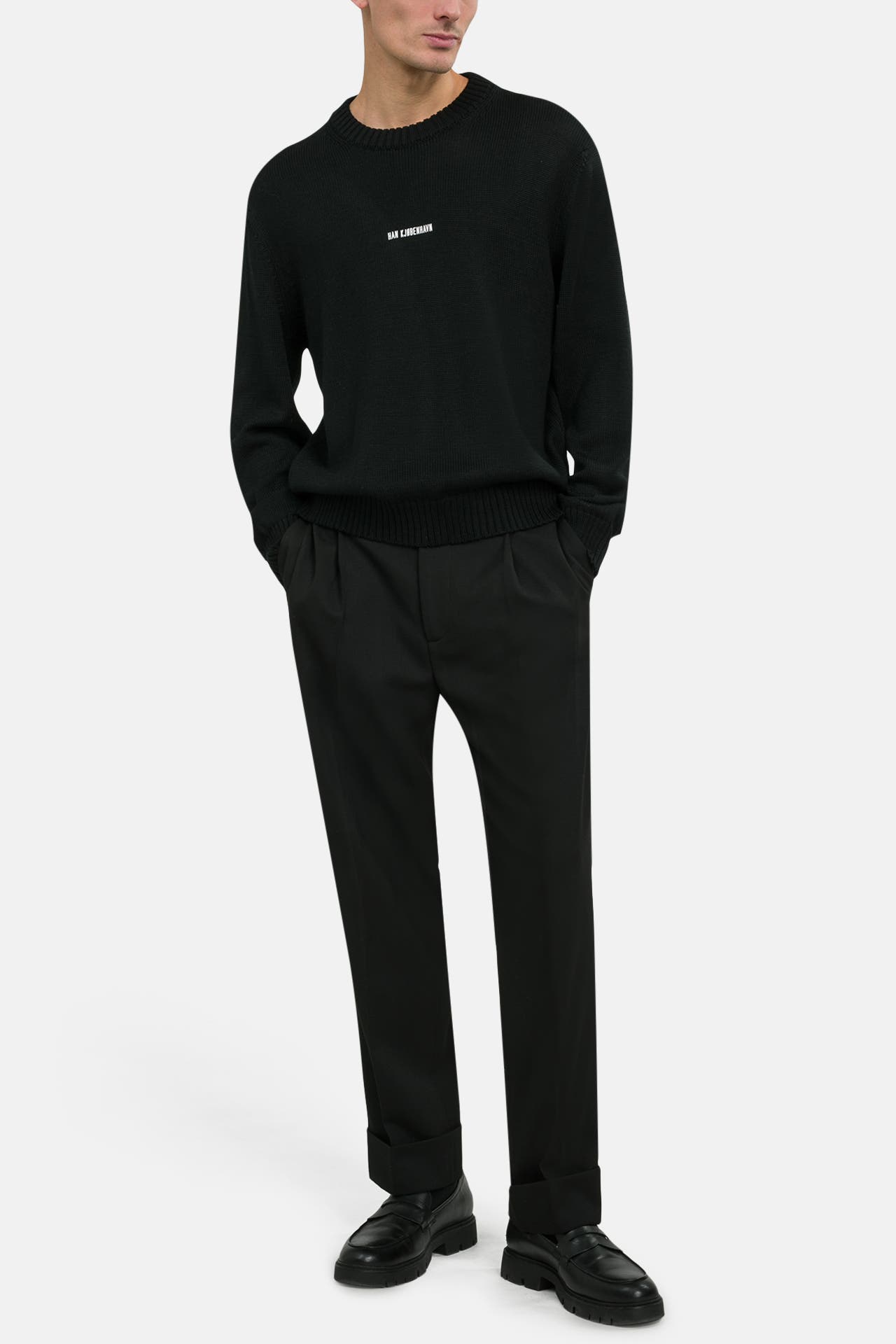 HAN KJØBENHAVN Wollmix-Pullover schwarz, Bild 1