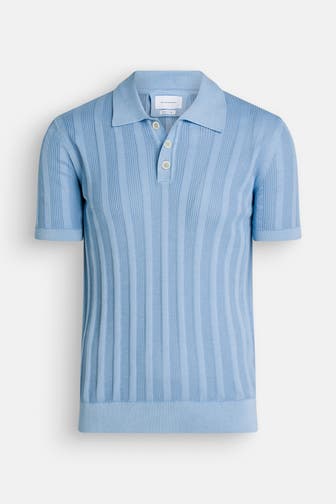 BALDESSARINI Strick-Polo 'Klosy' hellblau