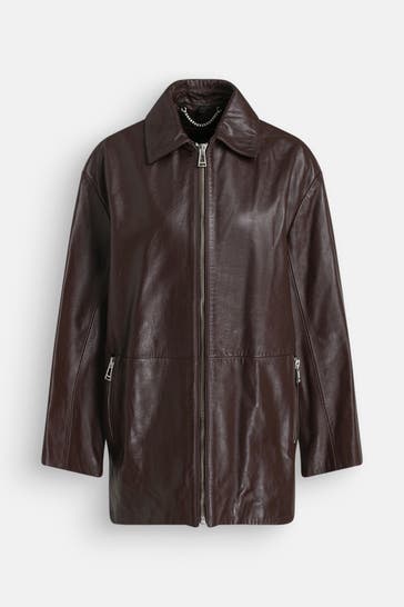 BELSTAFF Lederjacke dunkelbraun