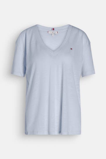 TOMMY HILFIGER T-Shirt taubenblau