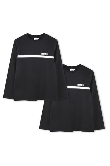 BOSS 2er-Set Longsleeves schwarz