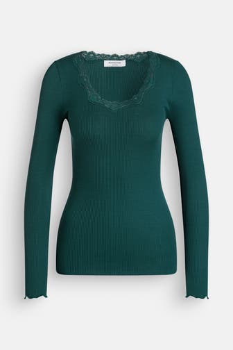 ROSEMUNDE Seidenmix-Shirt 'Babette' smaragdgrün