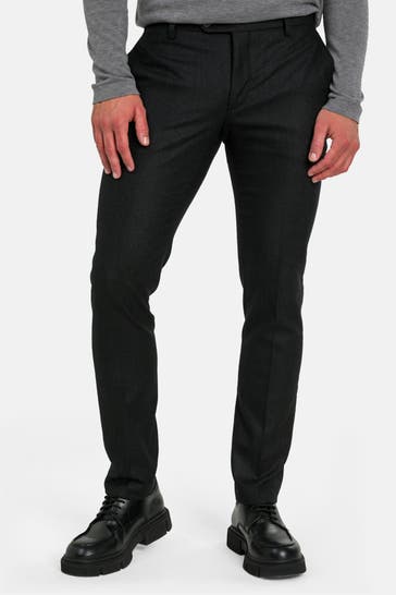 HACKETT Wollmixhose 'Kensington' schwarz