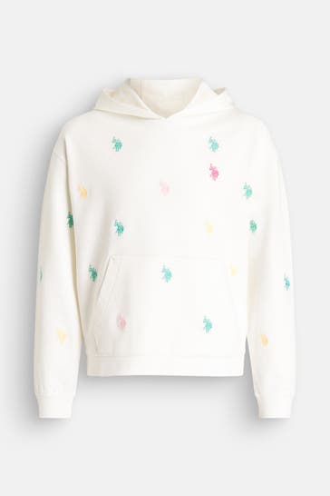 U.S. POLO ASSN. Hoodie 'Oliv' ecru