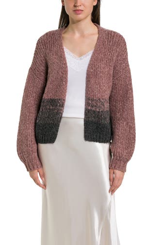 LUISA CERANO Wollmix-Cardigan zweifarbig