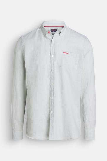 NEW ZEALAND AUCKLAND Leinenmix-Hemd 'Callum' gestreift