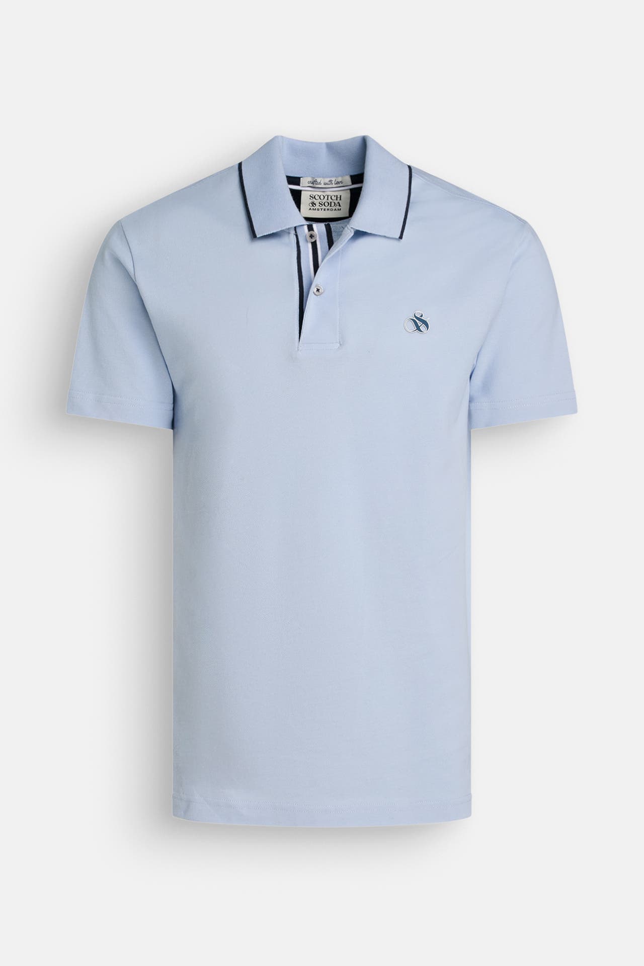 SCOTCH & SODA Polo-Shirt 'Tipped' hellblau, Bild 1