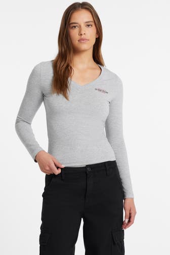 GUESS Longsleeve hellgrau