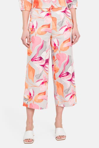BETTY BARCLAY Leinen-Culotte hellgrau gemustert