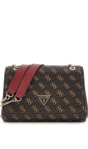 GUESS Schultertasche 'Noelle' dunkelbraun