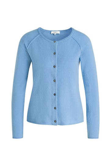 ROSEMUNDE Wollmix-Strickjacke hellblau