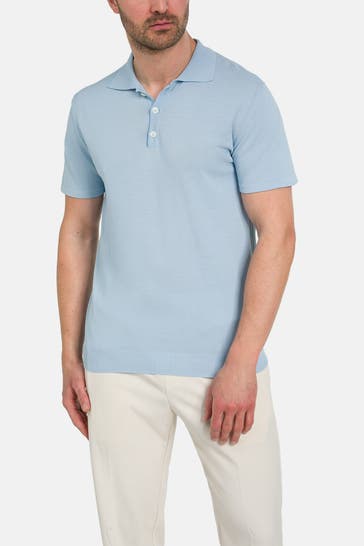 DANIELE FIESOLI Polo-Shirt hellblau