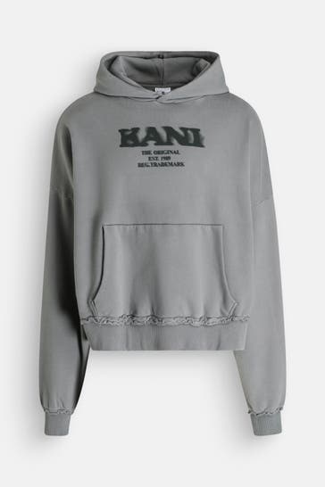 KARL KANI Hoodie 'Retro Sprayed' steingrau