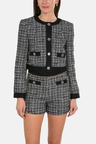 GUESS Bouclé-Blazer 'Yvonne' schwarz