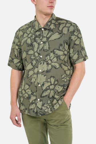 MARC O'POLO Leinen-Kurzarmhemd Regular Fit