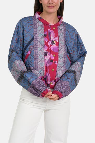 LOLLYS LAUNDRY Light-Steppjacke 'Lama' gemustert