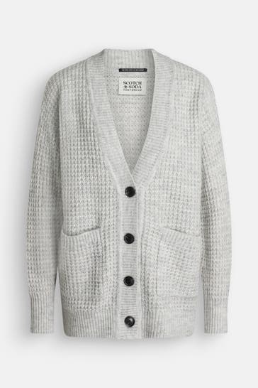 SCOTCH & SODA Strickjacke hellgrau