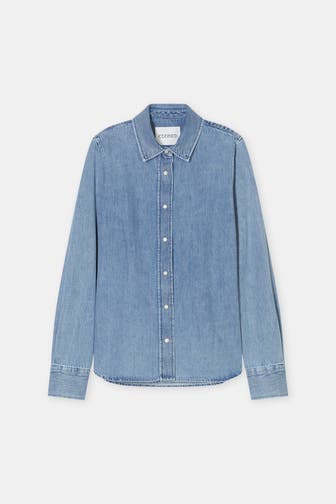 CLOSED Jeansbluse blau
