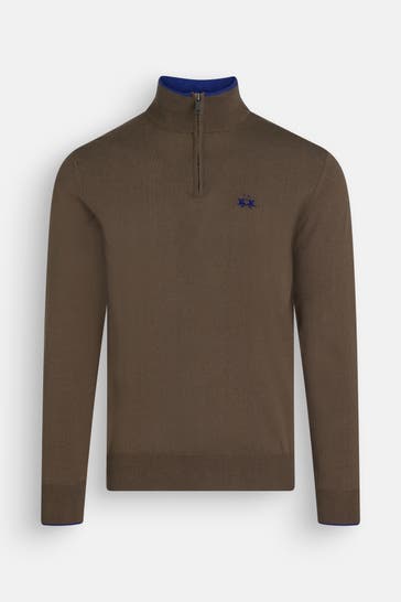 LA MARTINA Strickpullover braun