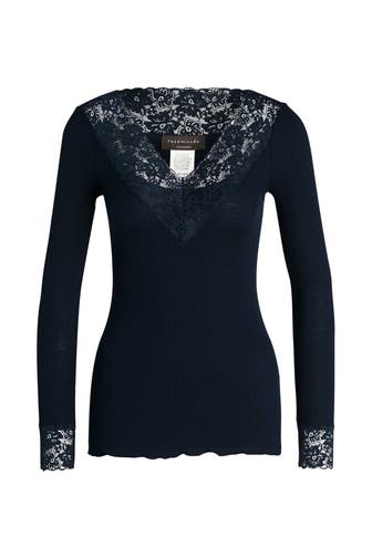 ROSEMUNDE Spitzenshirt navy