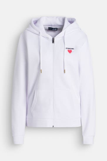 LOVE MOSCHINO Sweatjacke weiß