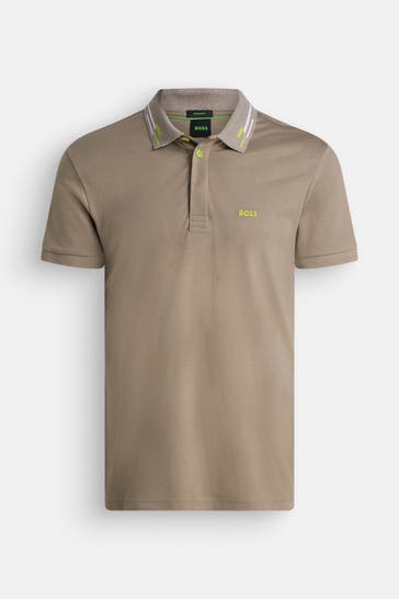 BOSS Polo-Shirt 'Paddy' graugrün