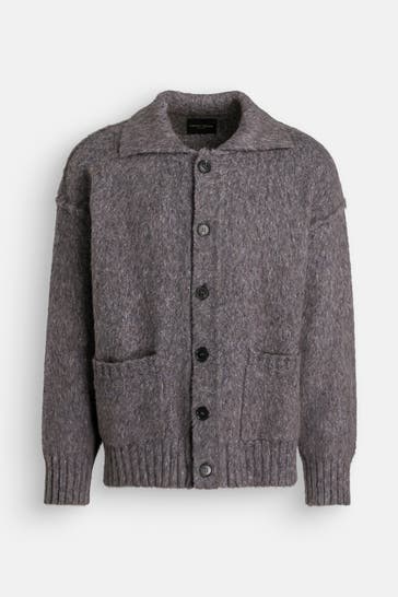 ROBERTO COLLINA Wollmixjacke grau