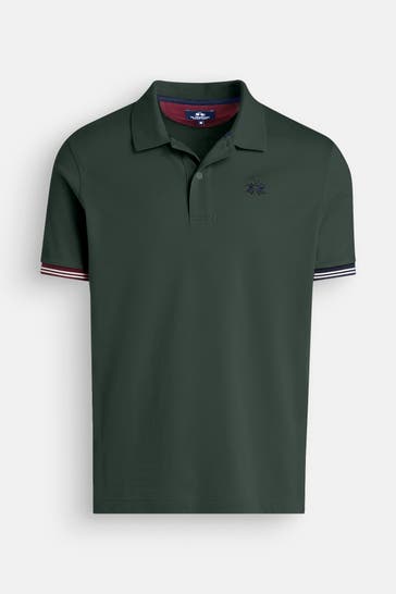 LA MARTINA Polo-Shirt dunkelgrün