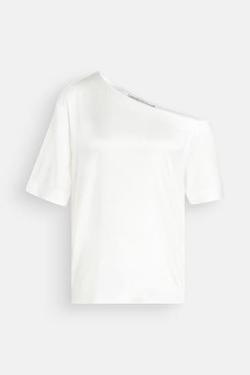 (THE MERCER) N.Y. Seiden-Blusenshirt weiß