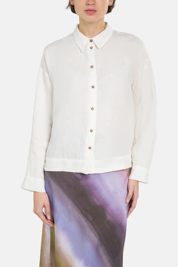 SELECTED Leinenbluse weiß